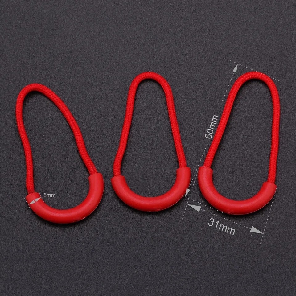3PC Zipper Pull Puller End Fit Rope Tag Replacement Clip Broken Buckle Fixer Zip