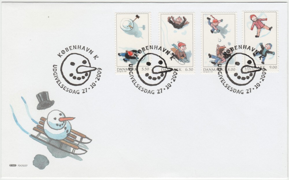 Denmark FDC 2009, Snow Games, mint