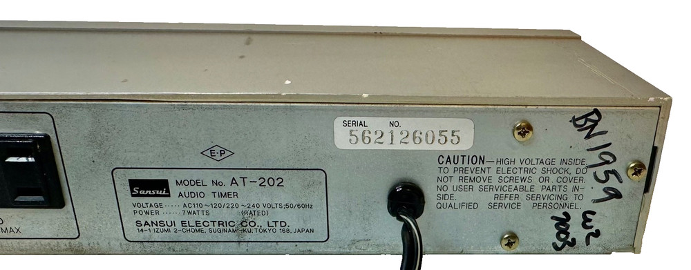 SANSUI AUDIO PROGRAM TIMER MODEL AT-202 Silver