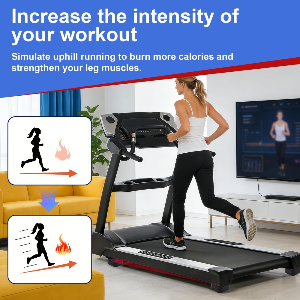 4pcs Adjustable Treadmill Incline Blocks, Non‑Slip Stackable Ramp Pads