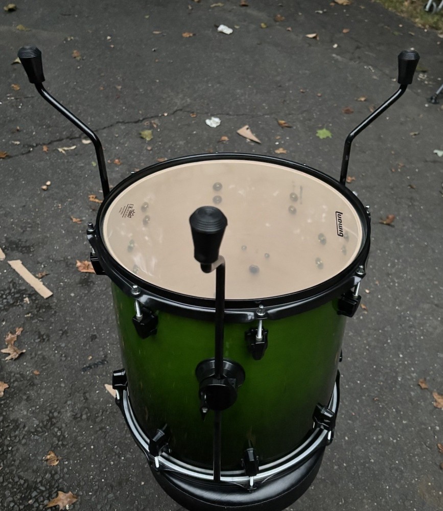 Ludwig Element Evolution Green Fade 14” Floor Tom Drum 100th