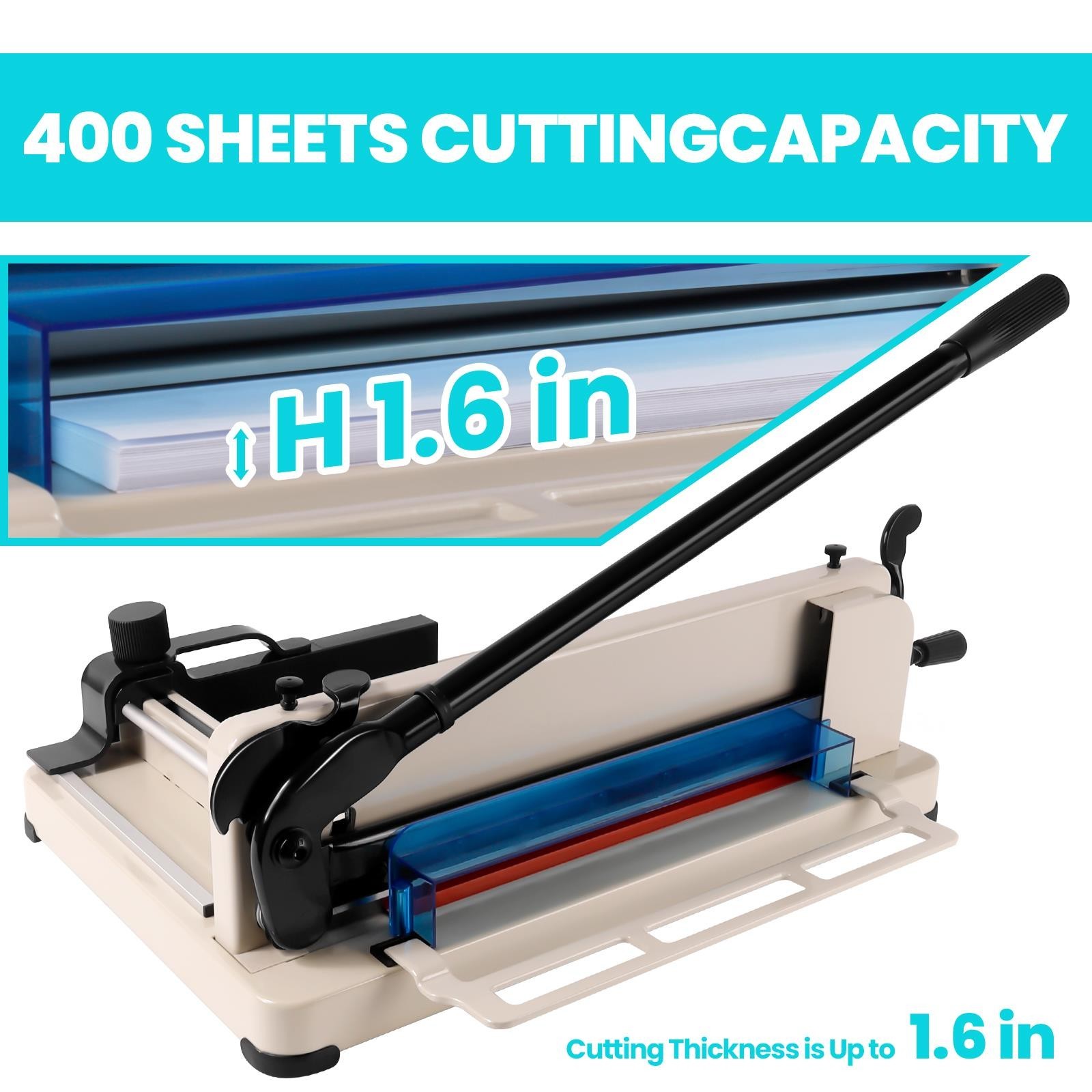 A4 12'' Heavy Duty Guillotine Paper Cutter, 400Sheets Paper Cutters and Trimmers