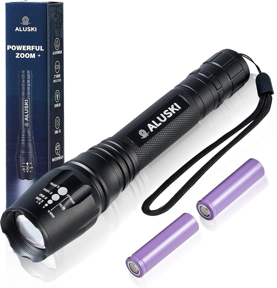 High-Performance 2000 Lumens LED Flashlight with 5 Modes & Waterproof Design
