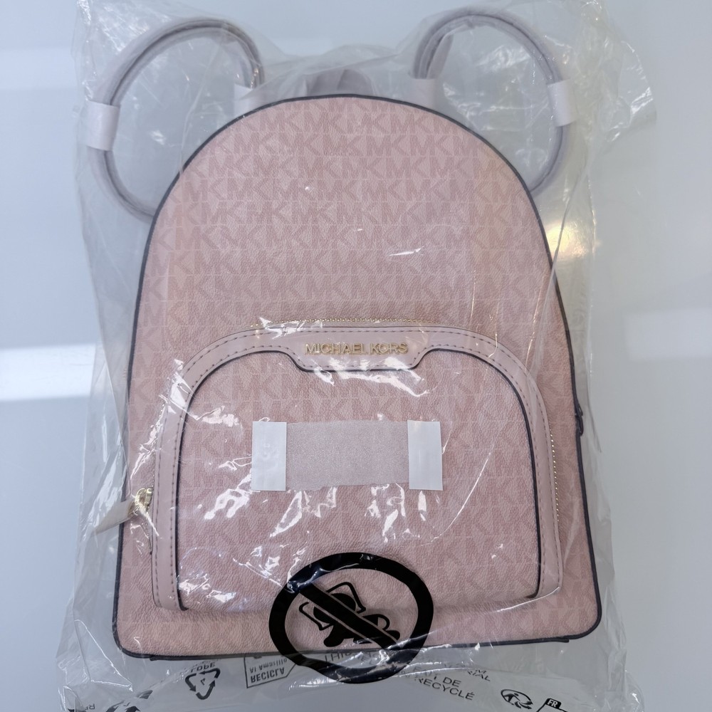MICHAEL KORS JAYCEE MD ZIP POCKET BACKPACK BAG MK Powder Blush