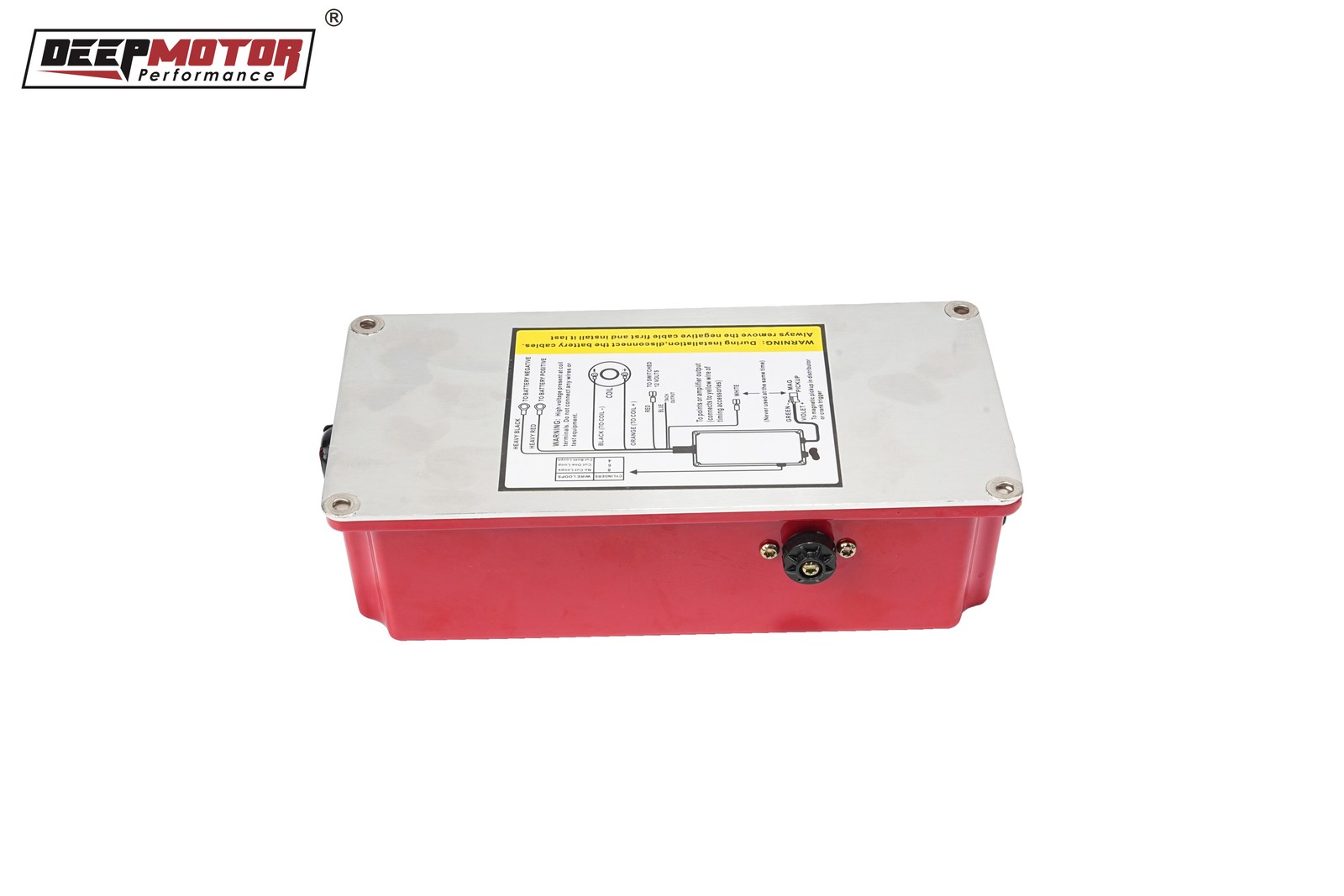 Deepmotor SBF Billet Distributor Coil Ignition Box Kit for Ford 289 302 Red