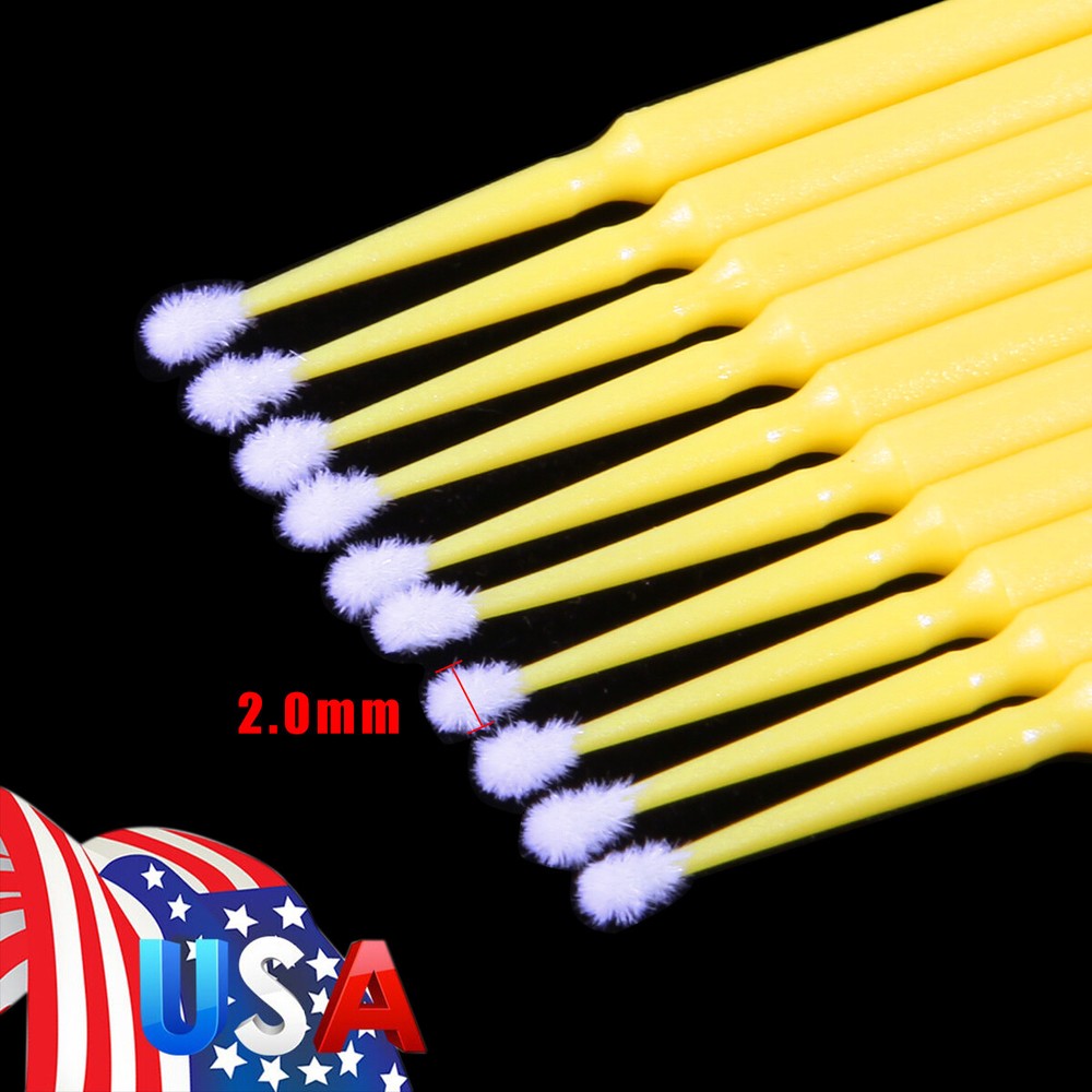 100*Dental Micro Brush Disposable Materials Tooth Applicator Eyelash Medium sl
