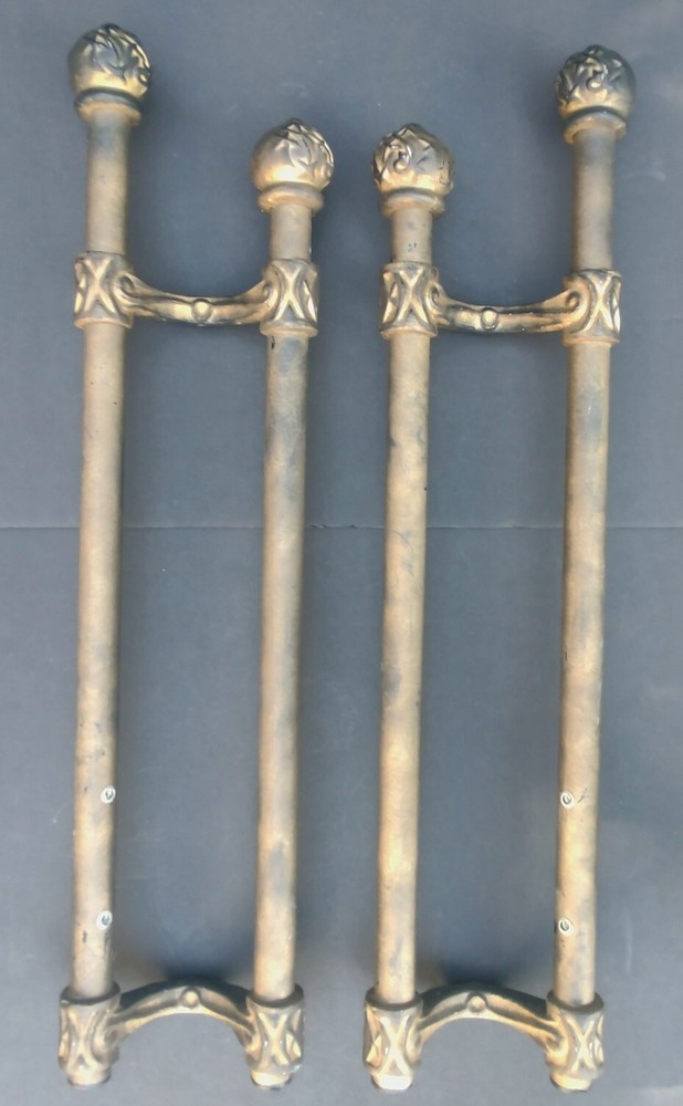 Vintage Iron Fireplace Screen Supports