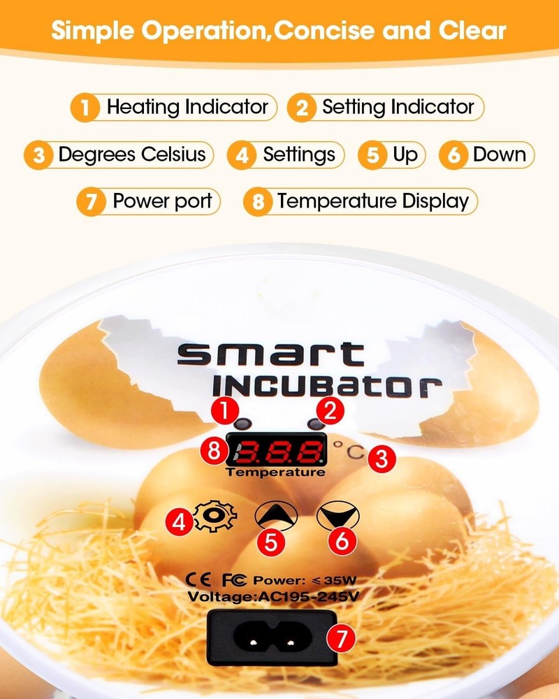 Incubators for Hatching Eggs, Chicken Waterer Cups, Automatic Egg White