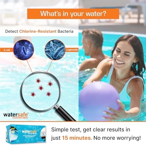 Rapid Bacteria Test Kit for Pool & Spa - Detects E. coli, Salmonella, 10 Pack
