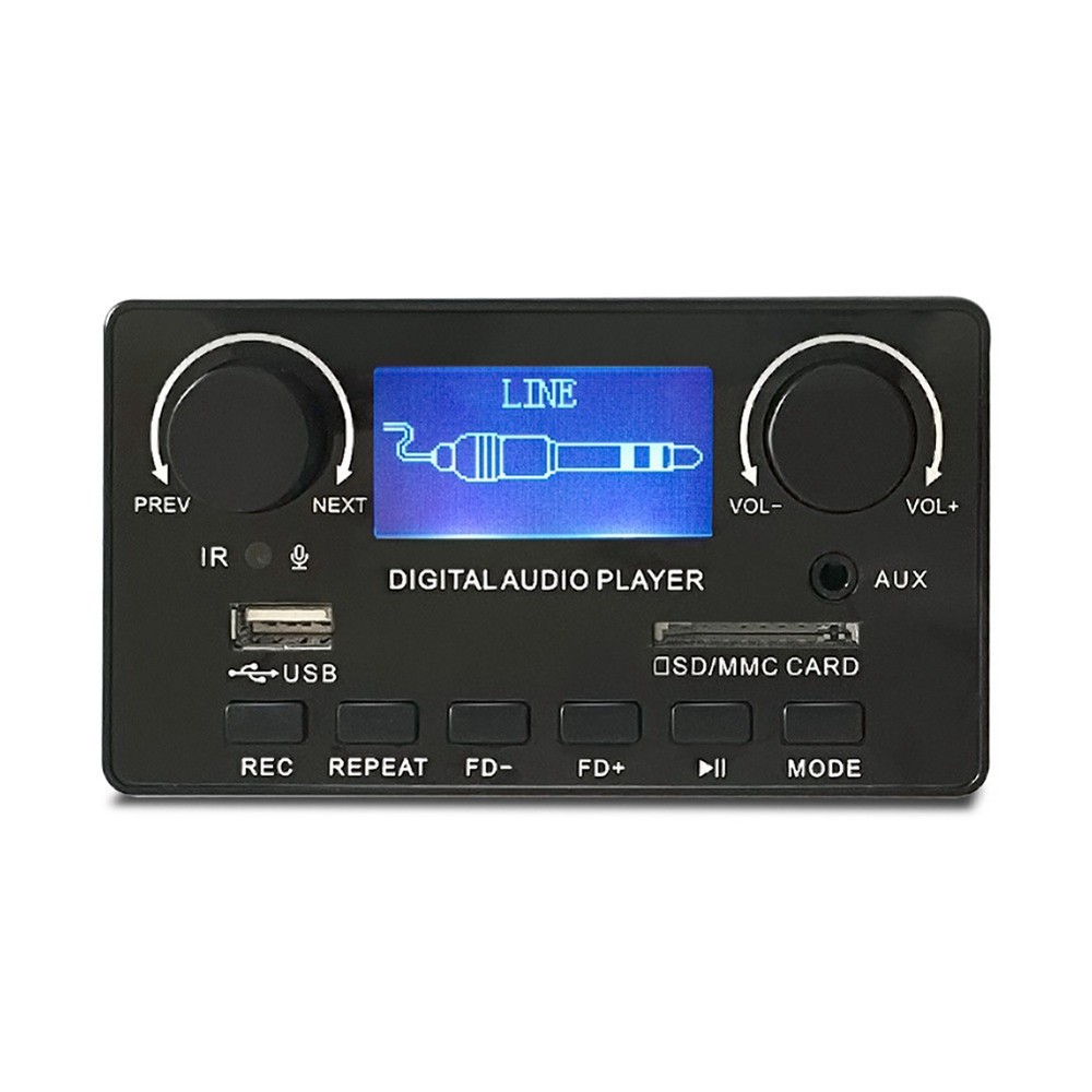 LCD Display Bluetooth 5.0 MP3 Decoder Board Support Handsfree Recording FM6300