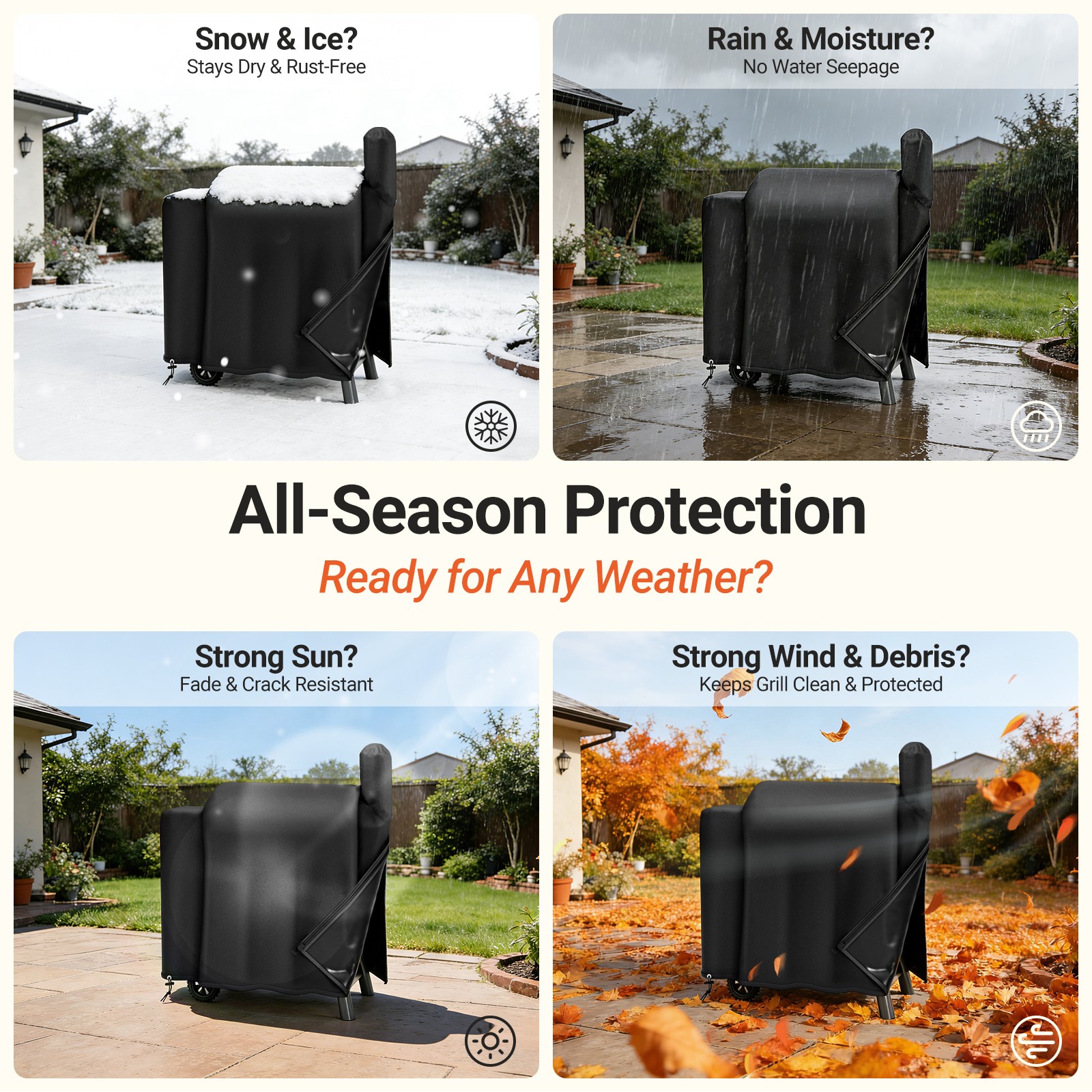 MR.COVER Upgraded Grill Cover for Traeger Pro Series 575/22、Lil Tex Elite US