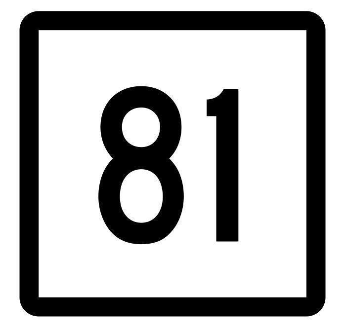 Connecticut State Highway 81 Sticker Decal