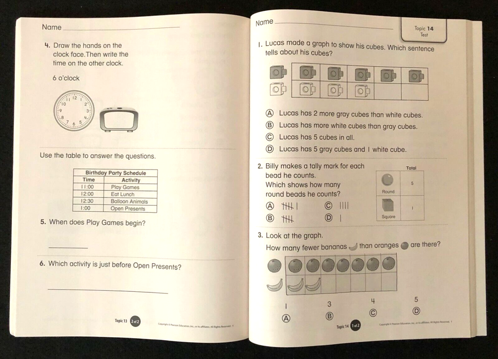 1st Grade - Pearson enVision ASSESSMENT SOURCEBOOK - Common Core (2012)