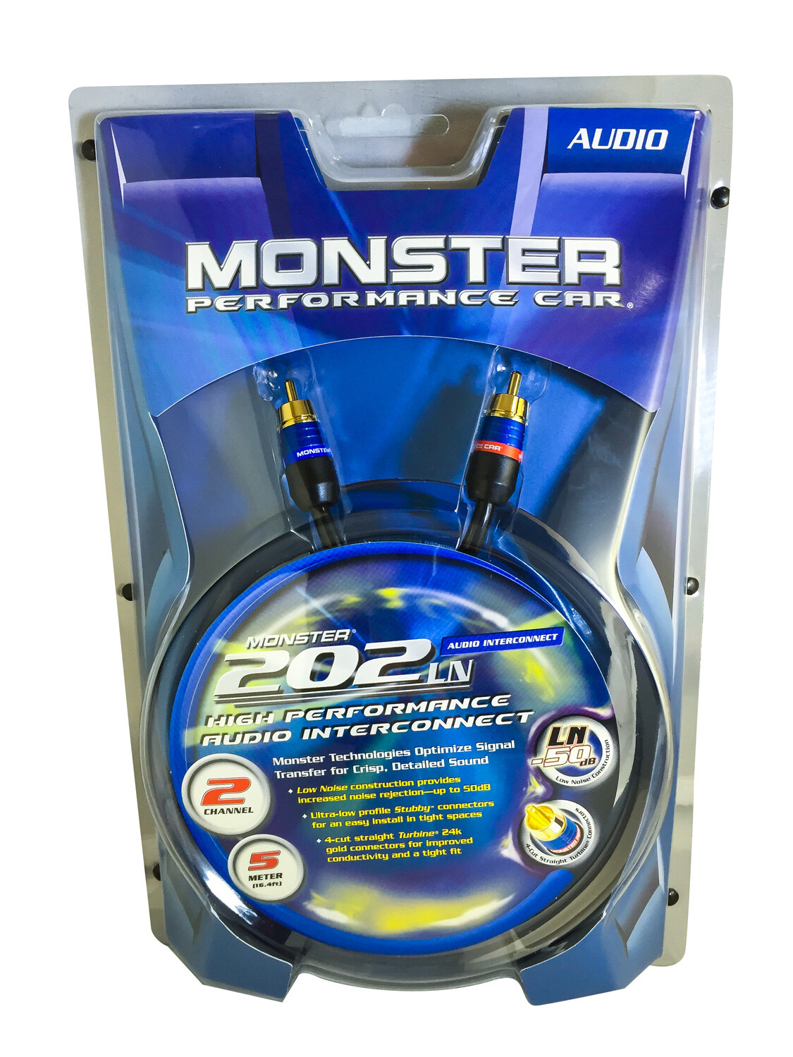 Monster Car Audio 202LN Interconnect Audio Cable - 2C-5M - 5 Meter (16 Ft)