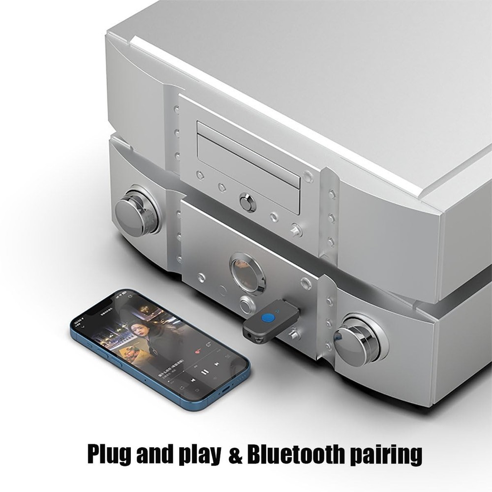 USB Bluetooth Adapter,Wireless Audio Adapter Car Kit Music Receiver for Home,...