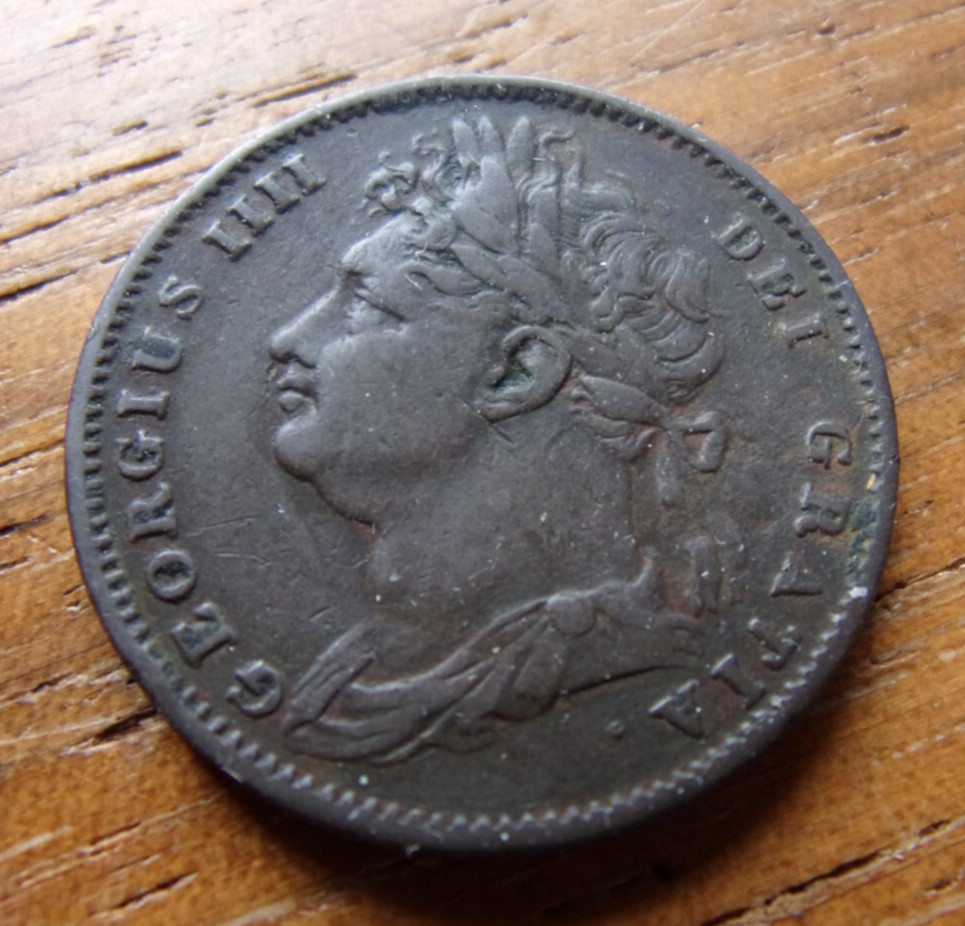 1822 ENGLAND FARTHING NICE BETTER GRADE