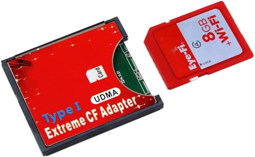 SD SDHC SDXC to CF Type I Compact Flash Memory Card Adapter Reader Support16/...