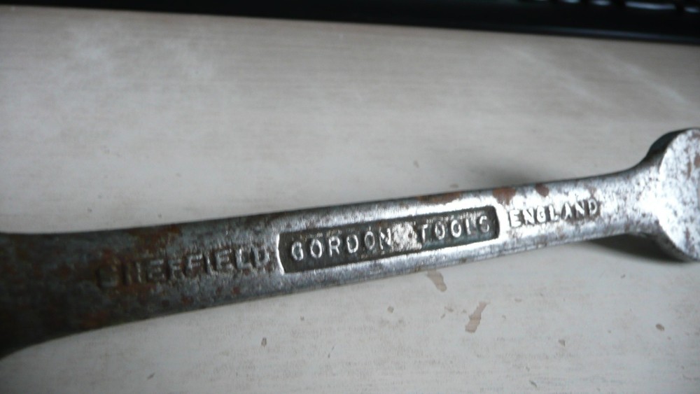 GORDON TOOLS SHEFFIELD  OPEN ENDED SPANNER  5/8" AF & 9/16" AF
