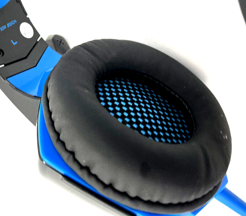 Kotion Each G2000 Black Blue Adjustable Wired USB Over Ear Gaming Headset