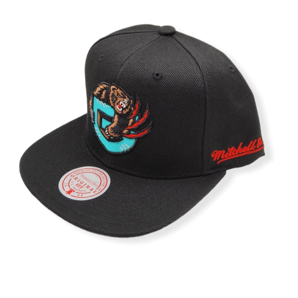 Mitchell & Ness Memphis Grizzlies Drop Back Black Adjustable Snapback Hat Cap