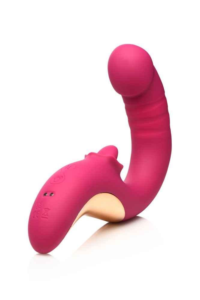 Tease and Please Thrusting and Licking Vibrator