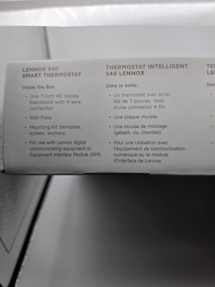 Lennox S40 Smart Thermostat Complete Set