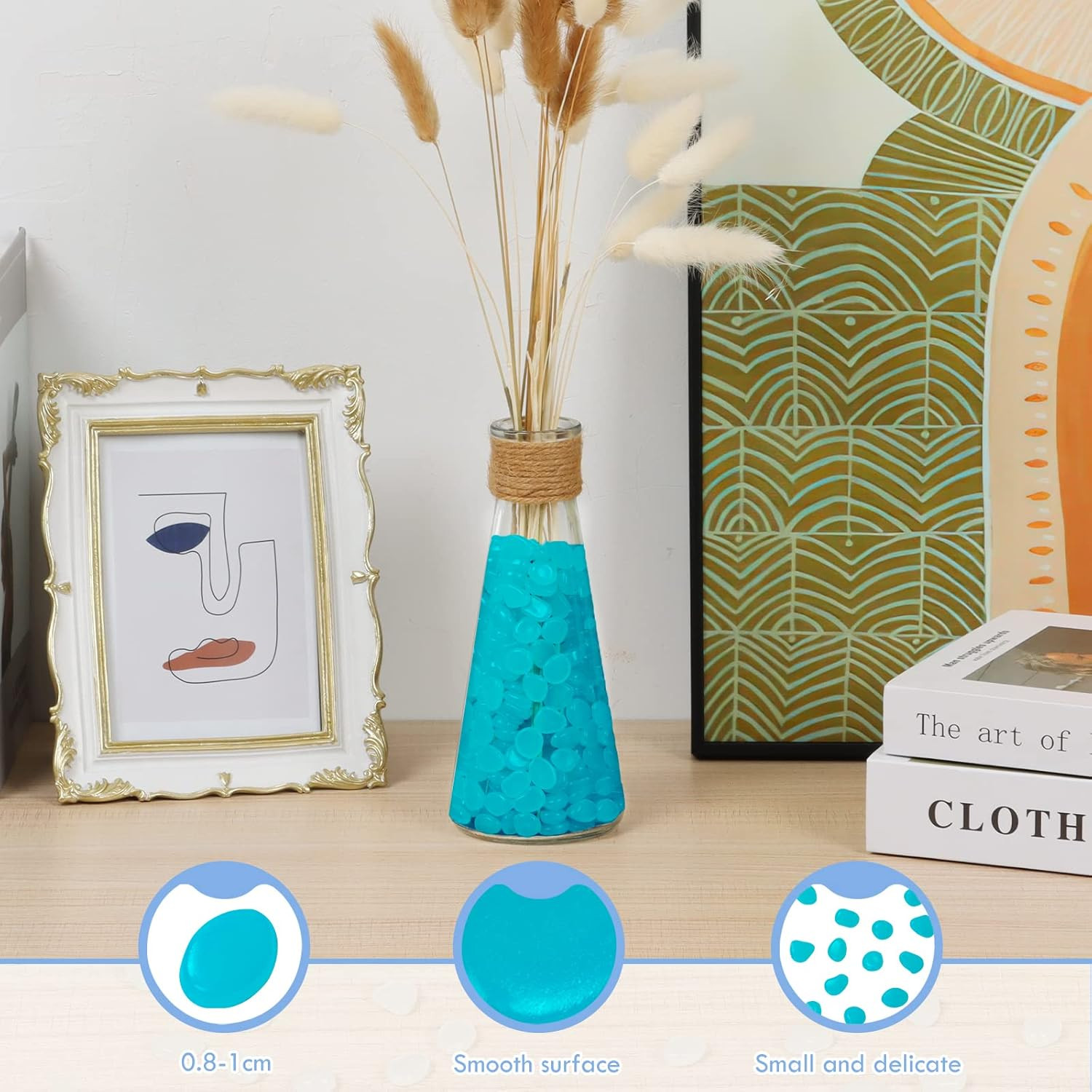 1000PC Glow in the Dark Stones Glowing Rocks Luminous Pebbles for Outdoor Decor,