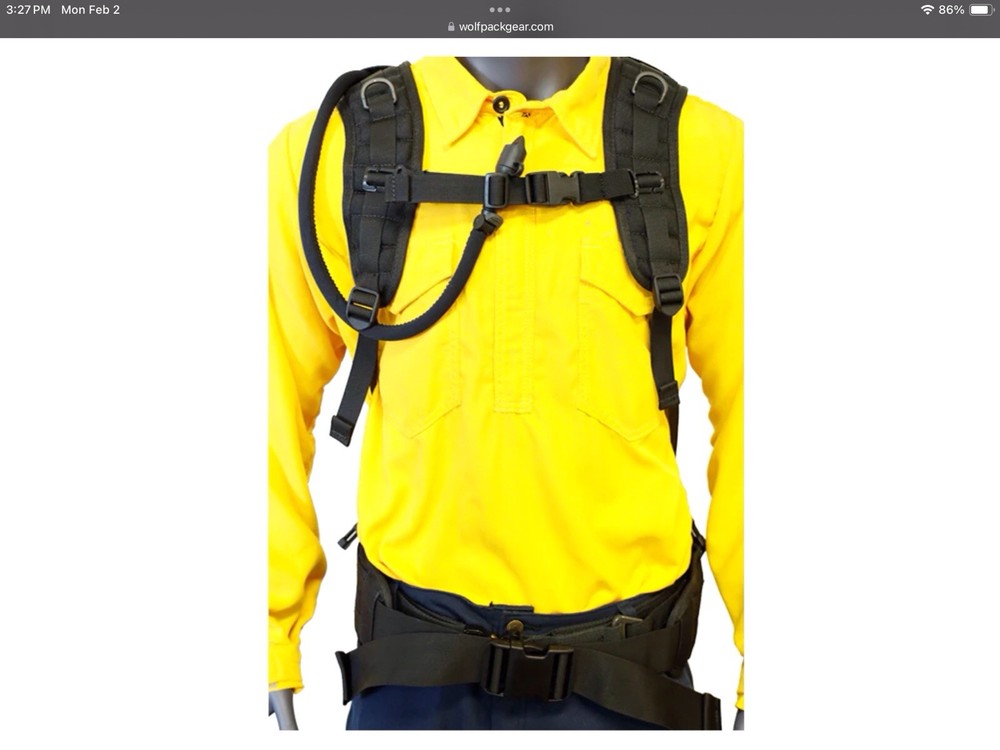 Wolfpack Gear Wildland Firefighter Web Gear Harness WEB-HR-1100-BK EUC