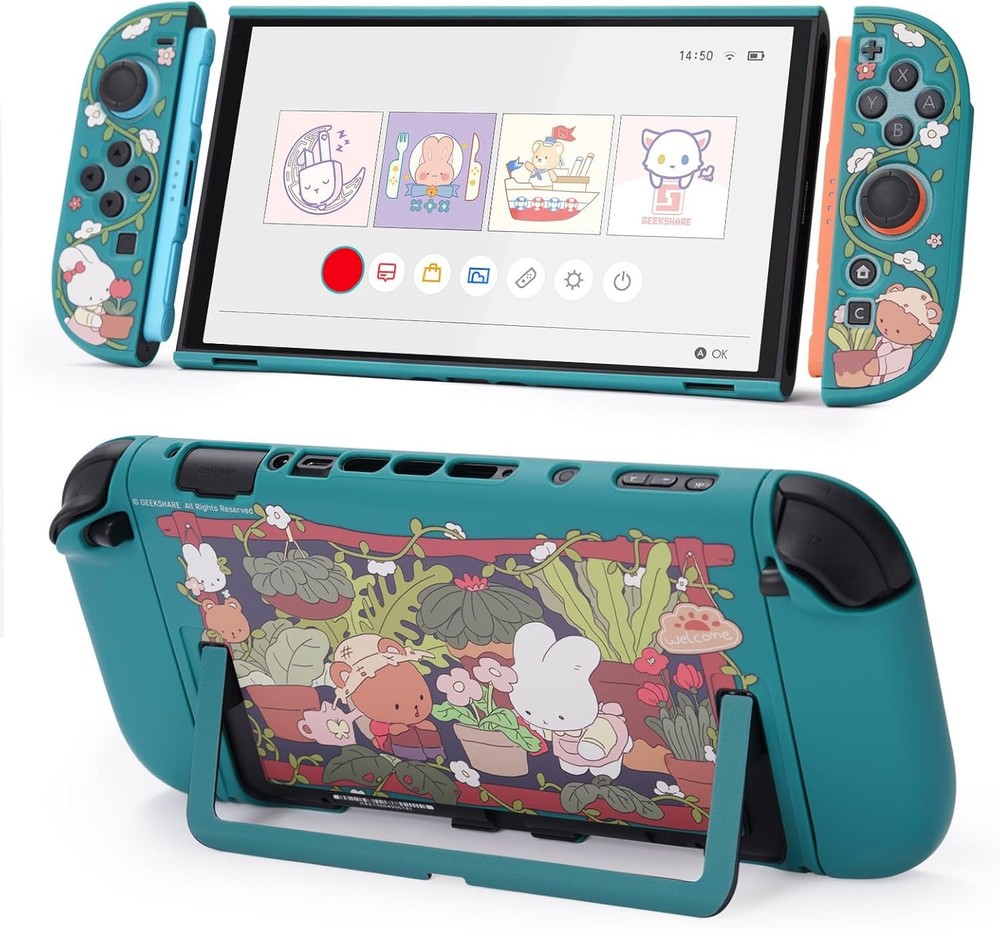 GeekShare Protective Shell Compatible with Switch 2, Kawaii Cartoon Dockable ...