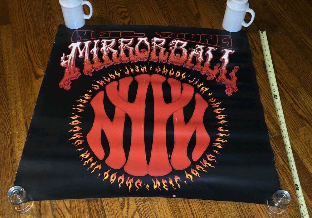 NEIL YOUNG  Mirror Ball Cd/record/Album promo poster 27 X 27 1995 Pearl Jam