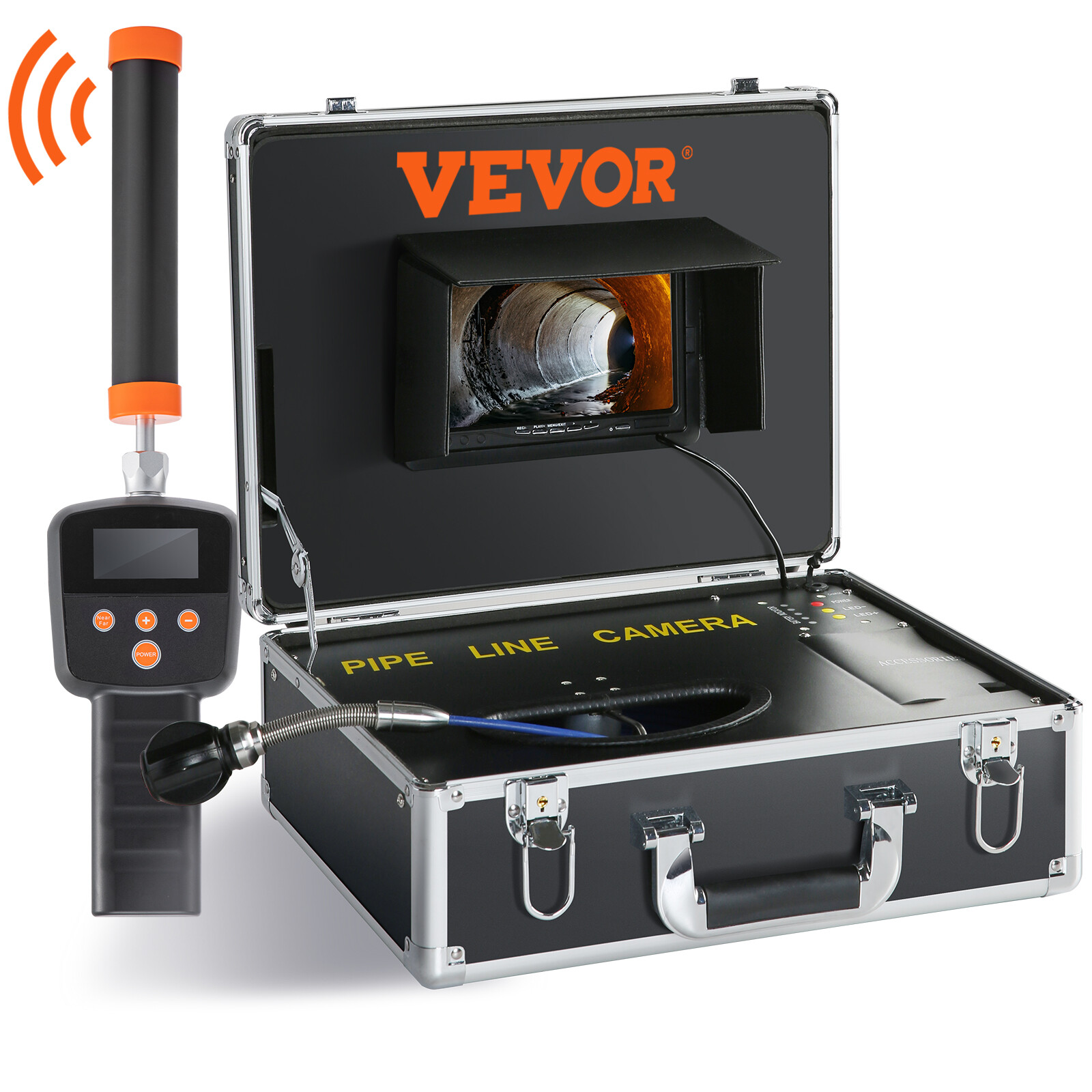 VEVOR 40m/131ft Sewer Camera Pipe Inspection Camera 7" Screen 1000TVL Camera