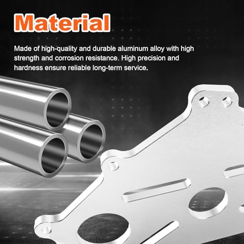 Engine Safe Stand Adapter Plate Compatible with Chevy Small/Big Block LS Silver