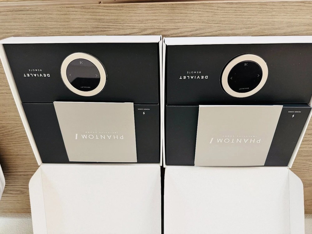 Devialet Phantom 1 108db Matte Black Pair, Original Packaging, 2 Remotes