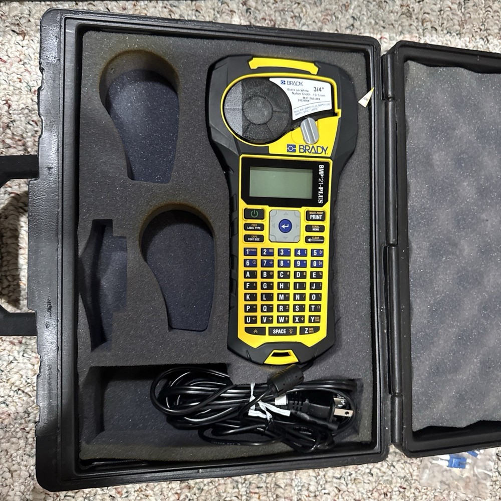 Brady BMP 21-PLUS Handheld Portable Label Printer Black Yellow