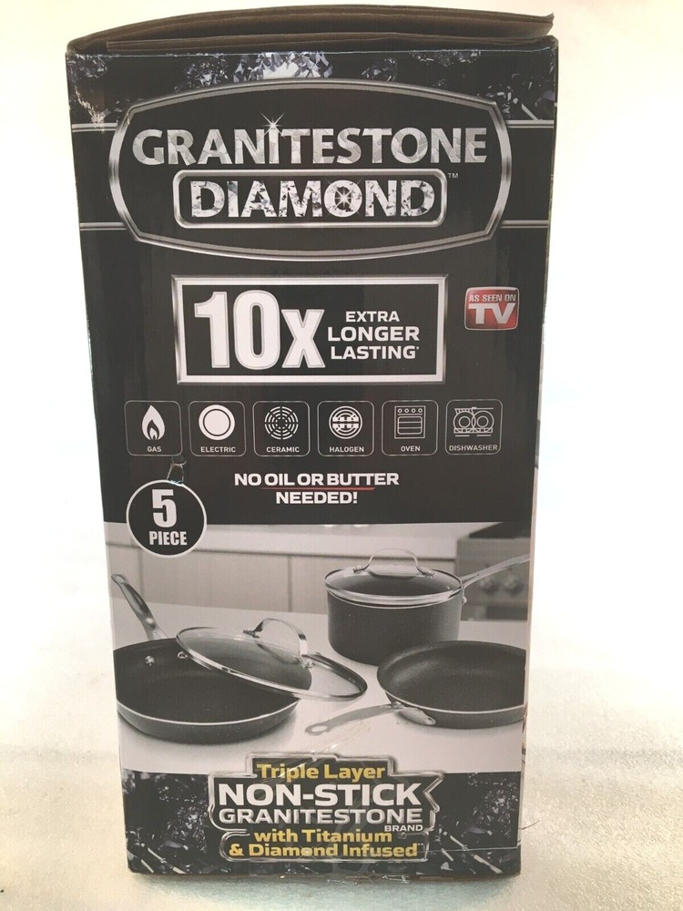 GRANITEWARE DIAMOND Non-Stick 5 Piece Cookware Set