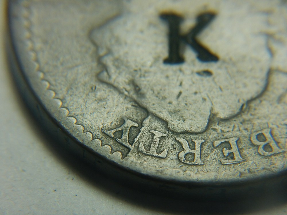 Large cent/penny 1794 Sheldon 70 choice surfaces sharp date with counterstamp