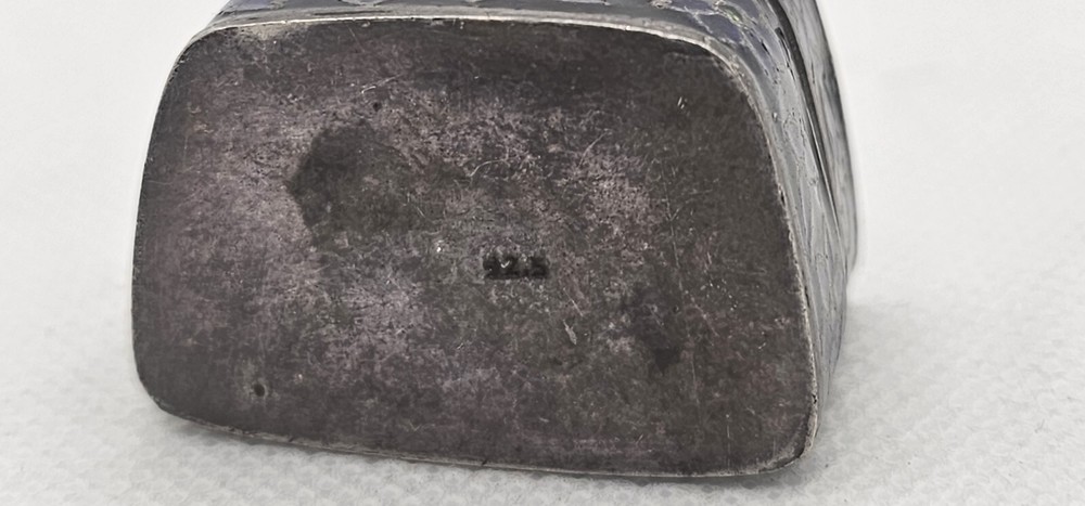 Vintage Small Silver Box Enamel 925