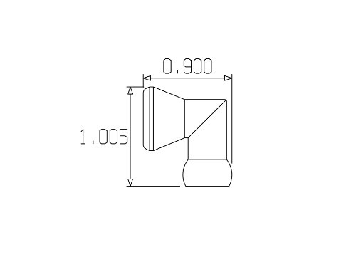 LOC LINE #41415 1/4" ELBOW FITTING 2PC PACK FOR COOLANT HOSE