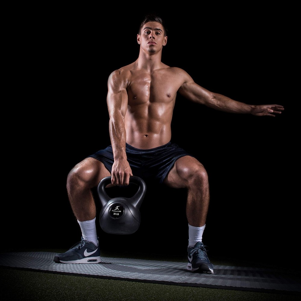 Vinyl Plastic Kettlebell, 25 lb