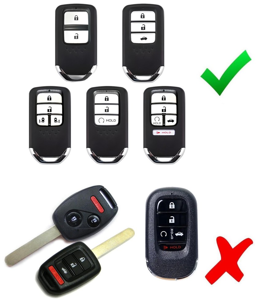 Carbon Pattern Plastic Case Shell For Honda Accord Civic CRV Odyssey Gen1 KeyFob