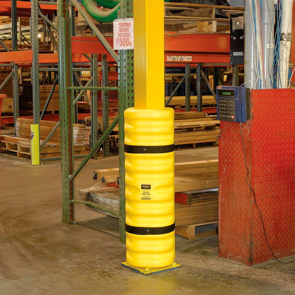 Narrow Column Protector 4"- 6" Column Opening 13"O.D. x 42"H Yellow Eagle1704