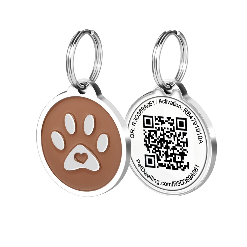 Personalized Pet ID Tag with QR Code Instant Alerts Waterproof Durable Design