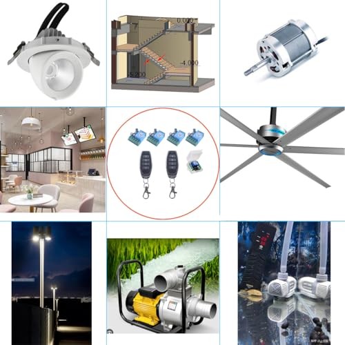 Mini Wireless Remote Switch 6V/12V/24V/10A DC 6V-24V/ 4*Receiver 2 Controller
