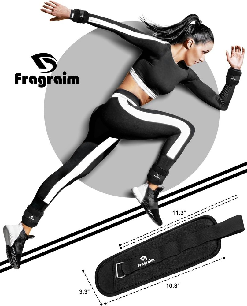 Lightweight Adjustable Ankle Weights - Perfect for Running & Dance 1-10 lbs