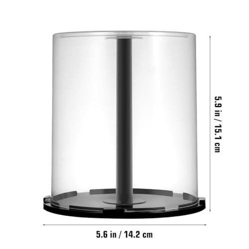 Empty CD/DVD Cake Box Spindle, 2PCS Empty DVD Storage Bucket Clear Holder CD