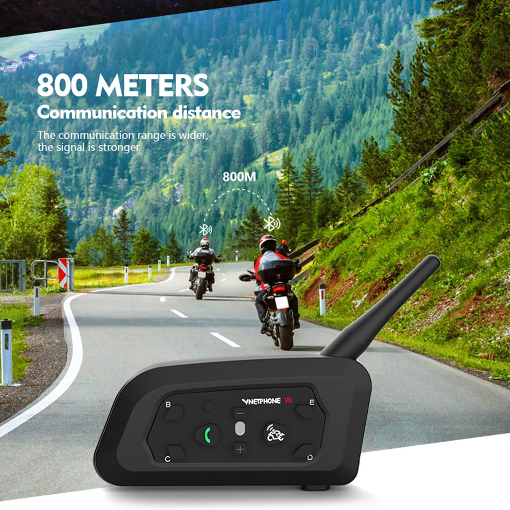 Bluetooth Motorcycle Helmet Intercom Wireless Headset Interphone Walkie Talkie