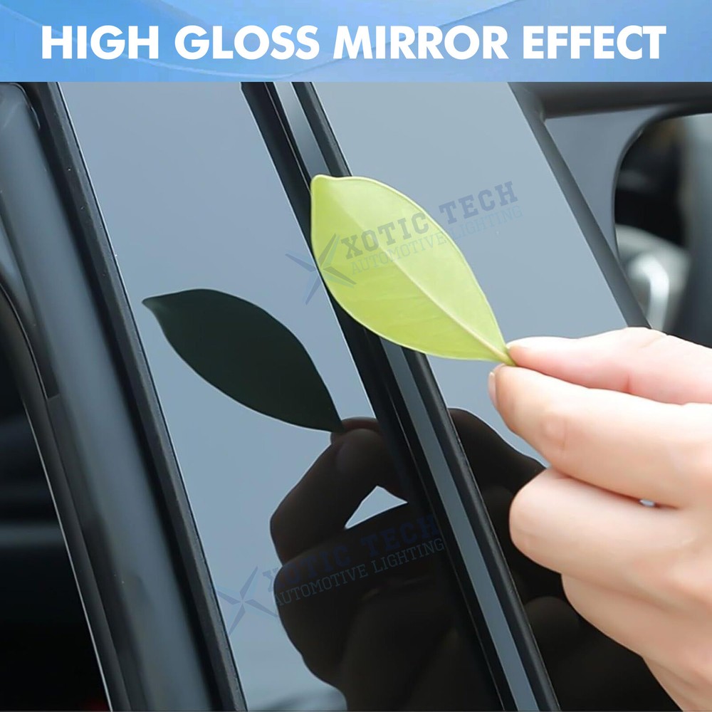 Pre-cut Pillar Posts Door Trim Mirror Molding Cover for Honda Civic 2022-2025