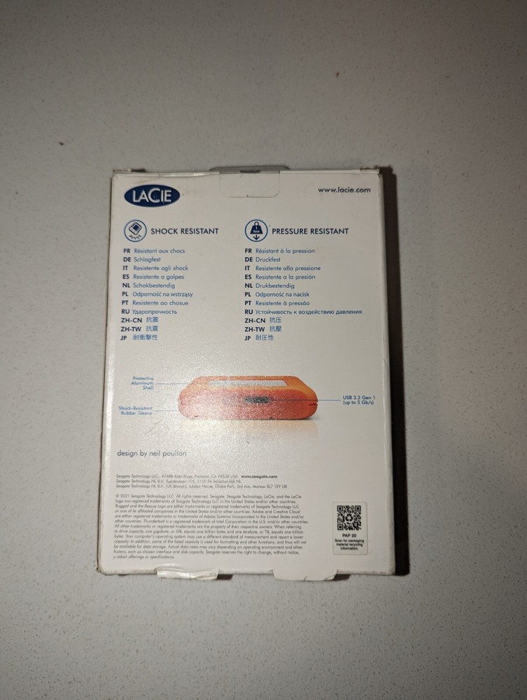 Lacie Rugged Mini 1tb External Hard Drive