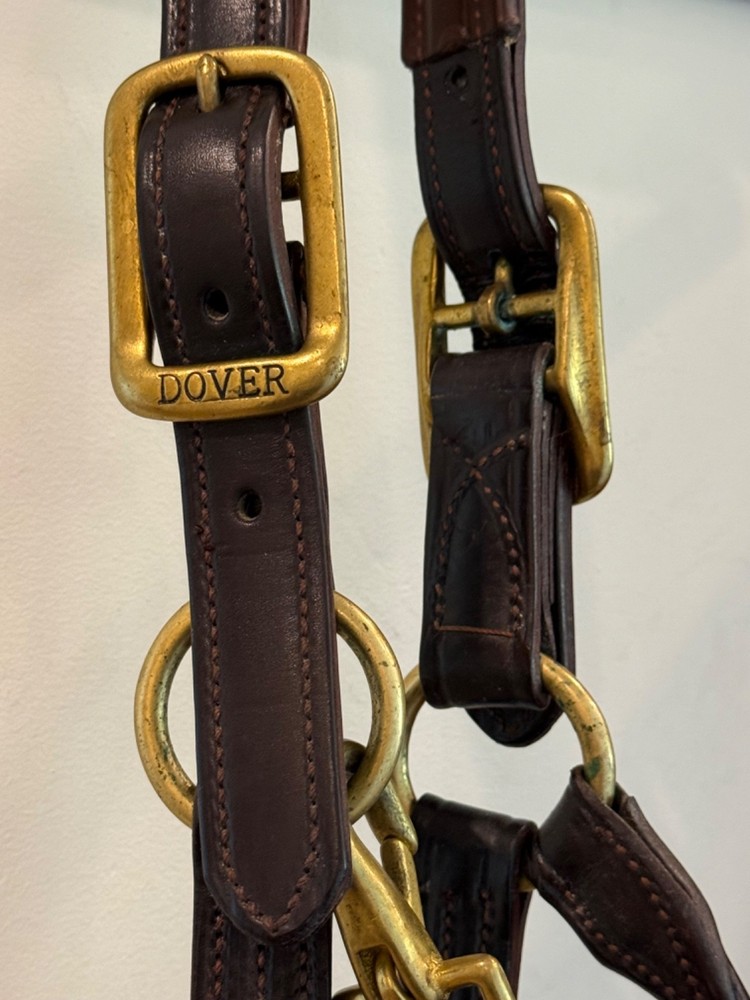 Dover Triple Stitch Padded Leather Halter OS