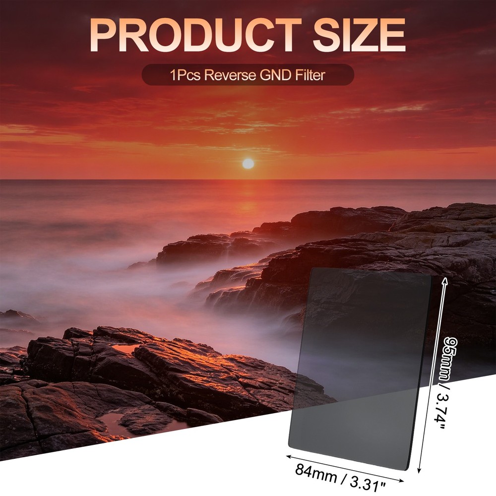 ND8 Reverse GND Filter Neutral Density Lens Filter, Gray